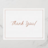 Weddenschap Hartelijk dank, Roos Gold, bericht Folie Feestdagen Briefkaart (Voorkant)