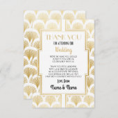 Weddenschap Hartelijk dank Verloving Art Deco Part Bedankkaart (Voorkant / Achterkant)