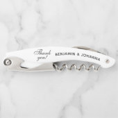 Weddenschap Hartelijk dank voor Bride Groom Names Kurkentrekker (Voorkant)