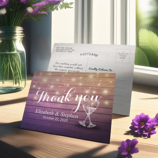 Weddenschap Hartelijk dank voor Champagne Glasses Briefkaart