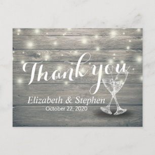 Weddenschap Hartelijk dank voor Champagne Glasses Briefkaart