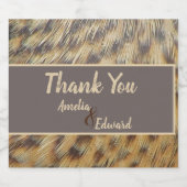 Weddenschap Hartelijk dank voor de Dierlijke Afdru Bier Etiket (Enkel label)