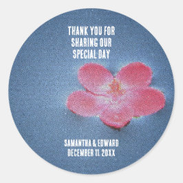 Weddenschap Hartelijk dank voor het roze ventilato Ronde Sticker