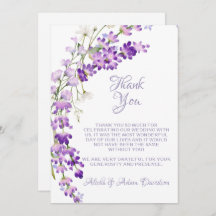 Weddenschap Hartelijk dank voor uw kaart Lavender