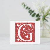 Weddenschap Harten Letter G Briefkaart (Staand voorkant)