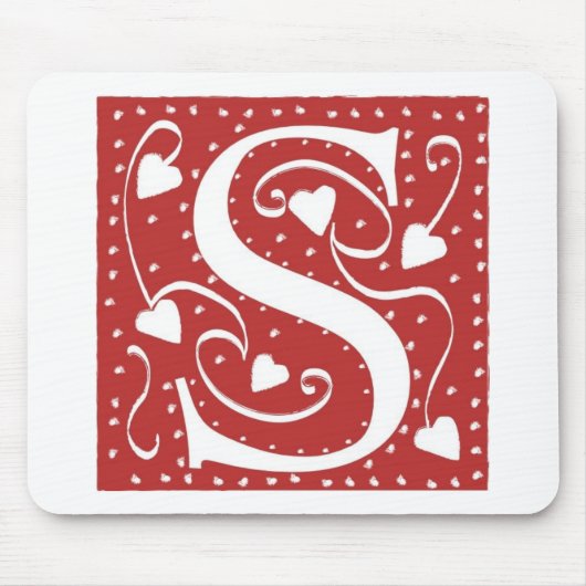 Weddenschap harten letter S Muismat (Voorkant)