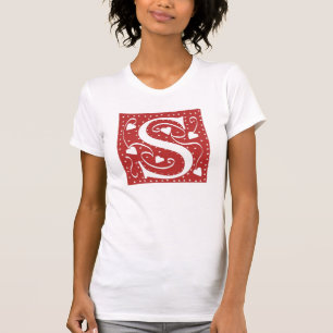 Weddenschap harten letter S T-shirt