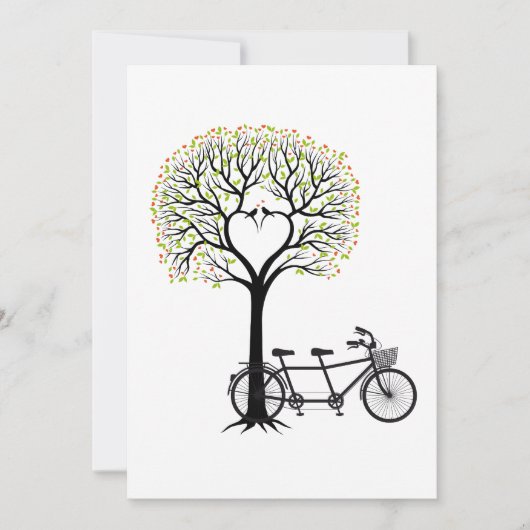 Weddenschap-hartwijn met tandem fiets kaart (Voorkant)