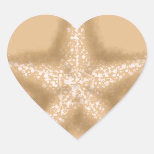 Weddenschap Hearts Starfish Tropical Wedding Envel Hart Sticker (Voorkant)