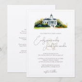 Weddenschap - Historisch gebouw in Waterverf Kaart (Voorkant / Achterkant)