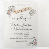 Weddenschap in Australië Drieluik Uitnodiging (Binnenzijde eerst)