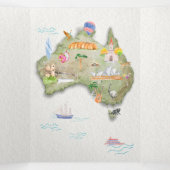 Weddenschap in Australië Drieluik Uitnodiging (Binnenkant midden)