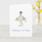 Weddenschap in Las Vegas Bride & Groom, Kaart Cake (Gele Bloem)