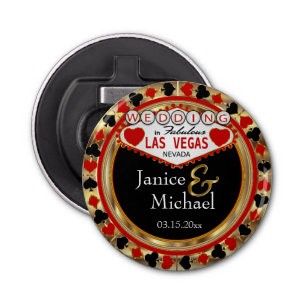 Weddenschap in Las Vegas - Rood Button Flesopener