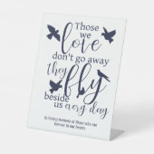 Weddenschap in liefdevolle Memory Table Reclamebord Met Voetstuk (Voorkant)