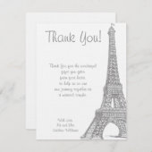 Weddenschap in Parijs Fort Hartelijk dank Bedankkaart (Voorkant / Achterkant)