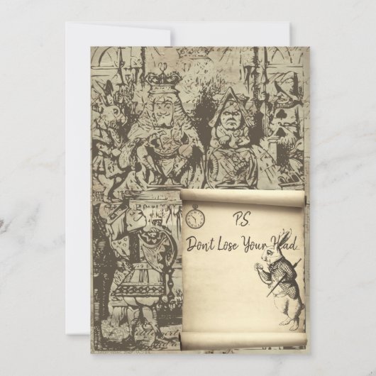 Weddenschap in Wonderland Kaart (Achterkant)