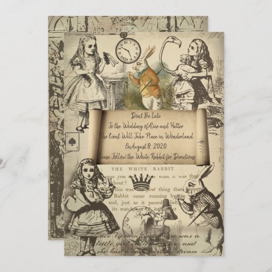 Weddenschap in Wonderland Kaart (Voorkant / Achterkant)