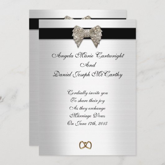 Weddenschap in zwart-wit kaart (Voorkant / Achterkant)