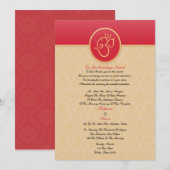 Weddenschap Indische stijl Vlat Uitnodiging (Voorkant / Achterkant)