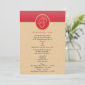 Weddenschap Indische stijl Vlat Uitnodiging (Staand voorkant)