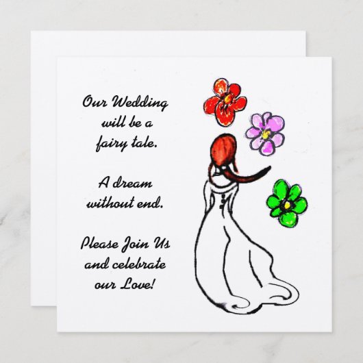 Weddenschap Informal Art Deco Uitnodiging (Voorkant / Achterkant)