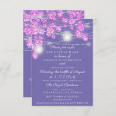 Weddenschap Jars Rustic Glitter Paars Pink Kaart (Voorkant / Achterkant)