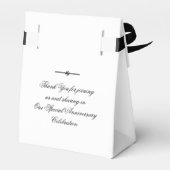 Weddenschap Jubileum Elegant Classic Custom White Bedankdoosjes (Achterkant)