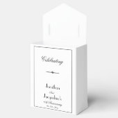 Weddenschap Jubileum Elegant Classic Custom White Bedankdoosjes (Geopend)