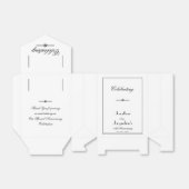 Weddenschap Jubileum Elegant Classic Custom White Bedankdoosjes (Uitgevouwen)