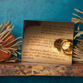 Weddenschap/Jubileum Gift Plaque Fotoplaat (Zijkant)