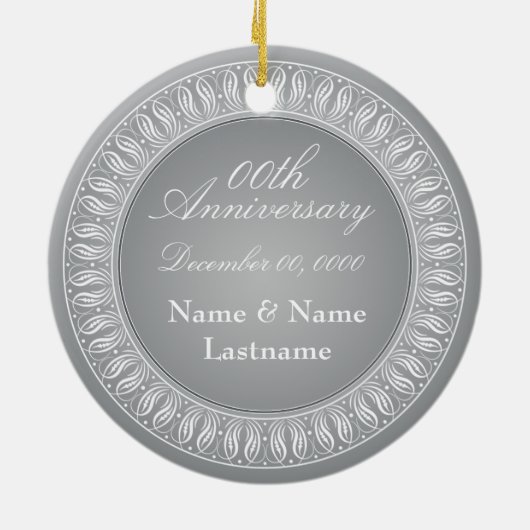 Weddenschap Jubileum Memento of Gift Keramisch Ornament (Achterkant)