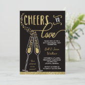 Weddenschap Jubileum Uitnodiging Faux Glitter (Staand voorkant)