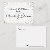 Weddenschap Kaart Faux Gold Confetti (Voorkant / Achterkant)