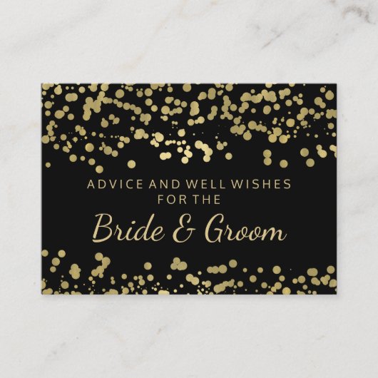 Weddenschap Kaart Gold Foil Kijk Confetti (Voorkant)