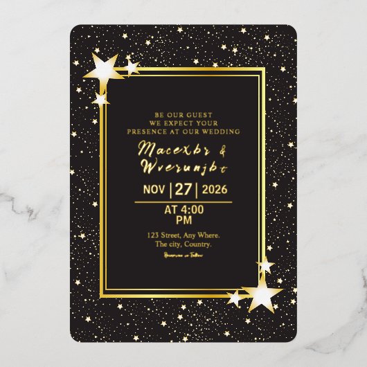 Weddenschap Kaart Gold Luxury Gold Foil (Voorkant)