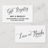 Weddenschap-kaartjes voor cadeau met elegant informatiekaartje (Voorkant / Achterkant)