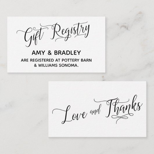 Weddenschap-kaartjes voor cadeau met elegant informatiekaartje (Voorkant / Achterkant)