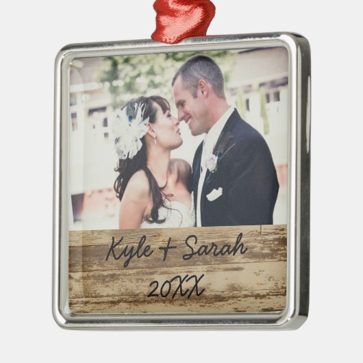 Weddenschap kerstversiering metalen ornament (Links)