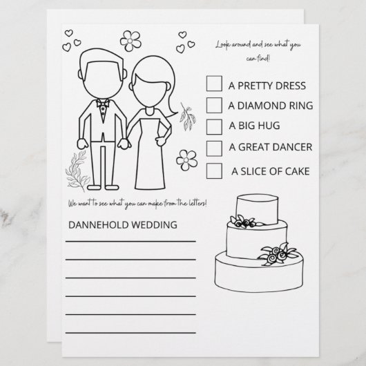 Weddenschap Kinder pagina Tabelkleurcode Briefhoofd (Voorkant / Achterkant)