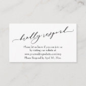 Weddenschap Kindly Antwoord online Luxury Script Informatiekaartje (Voorkant)