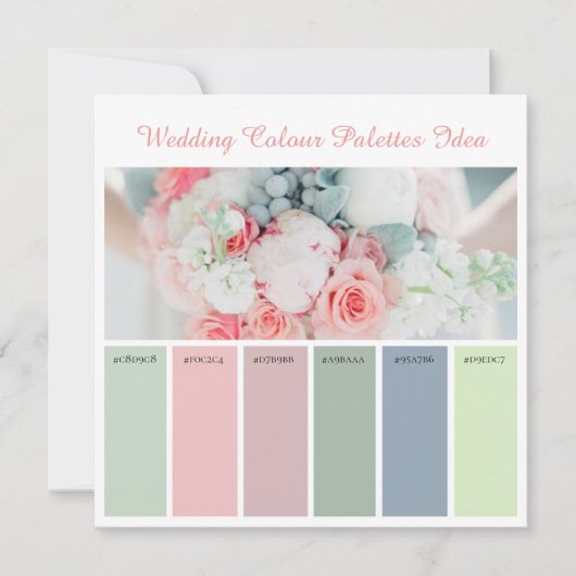 Weddenschap Kleurpalettes Idea Kaart (Voorkant)