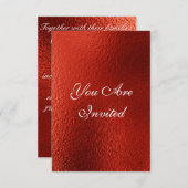 Weddenschap Koninklijke Uitnodiging Rode Mettalisc (Voorkant / Achterkant)