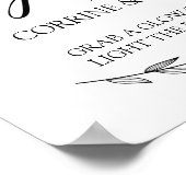 Weddenschap - Laat liefdesgloed lollen bruiloft Poster (Hoek)