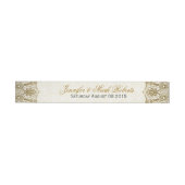 Weddenschap Label Gold Lace 2 Beige Damaskers Omwikkelbaar Adreslabel (Individueel)