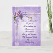 Weddenschap Lavender Daisies and ribbons (Voorkant)