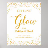 Weddenschap - Let Love Glow Confetti Sign Poster (Voorkant)