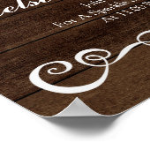 Weddenschap - Let Love Sparkle Rustic Wedding Sig Poster (Hoek)