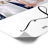 Weddenschap liefhebbend zwart script 3 Foto Poster (Hoek)