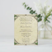 Weddenschap  Lijst Parchment Swirl Uitnodiging Briefkaart (Staand voorkant)